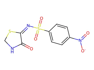 4-nitro-N-(4-oxo-1,3-thiazolidin-5-ylidene)benzenesulfonamide structure