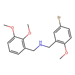 [(5-Bromo-2-methoxyphenyl)methyl][(2,3-dimethoxyphenyl)methyl]amine structure