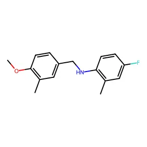 4-fluoro-N-[(4-methoxy-3-methylphenyl)methyl]-2-methylaniline structure
