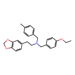 2-(1,3-benzodioxol-5-yl)-N-(4-ethoxybenzyl)-N-(4-methylbenzyl)ethanamine structure