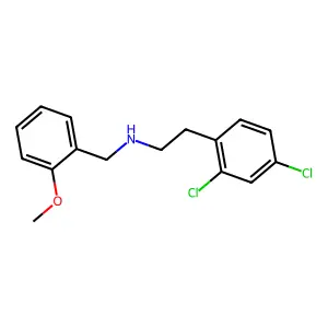 [2-(2,4-Dichlorophenyl)ethyl][(2-methoxyphenyl)methyl]amine structure