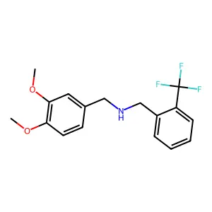 1-(3,4-dimethoxyphenyl)-N-[[2-(trifluoromethyl)phenyl]methyl]methanamine structure