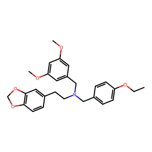 2-(1,3-benzodioxol-5-yl)-N-(3,5-dimethoxybenzyl)-N-(4-ethoxybenzyl)ethanamine structure