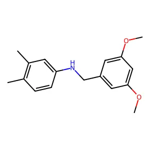 N-[(3,5-dimethoxyphenyl)methyl]-3,4-dimethylaniline structure