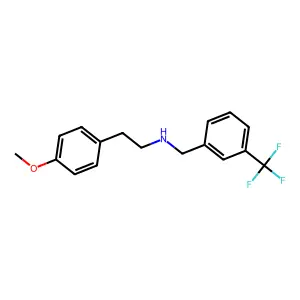 2-(4-methoxyphenyl)-N-[3-(trifluoromethyl)benzyl]ethanamine structure