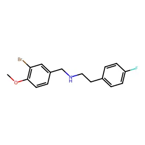 N-(3-bromo-4-methoxybenzyl)-2-(4-fluorophenyl)ethanamine structure