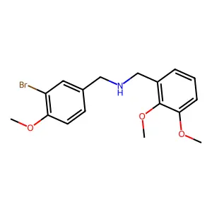 [(3-Bromo-4-methoxyphenyl)methyl][(2,3-dimethoxyphenyl)methyl]amine structure