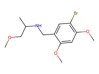 N-(5-bromo-2,4-dimethoxybenzyl)-1-methoxypropan-2-amine structure