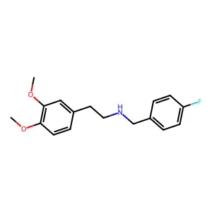 2-(3,4-dimethoxyphenyl)-N-(4-fluorobenzyl)ethanamine structure