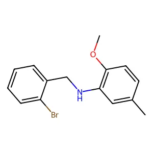 N-[(2-bromophenyl)methyl]-2-methoxy-5-methylaniline structure