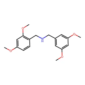 N-(3,5-dimethoxybenzyl)-1-(2,4-dimethoxyphenyl)methanamine structure