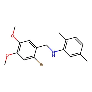 N-(2-bromo-4,5-dimethoxybenzyl)-2,5-dimethylaniline structure
