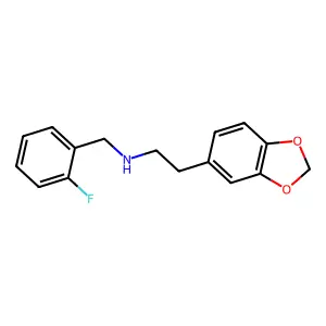 2-(1,3-benzodioxol-5-yl)-N-[(2-fluorophenyl)methyl]ethanamine structure