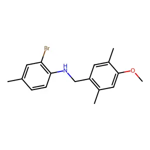 2-bromo-N-(4-methoxy-2,5-dimethylbenzyl)-4-methylaniline structure