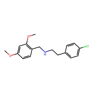 2-(4-chlorophenyl)-N-(2,4-dimethoxybenzyl)ethanamine structure