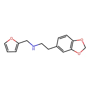 2-(1,3-benzodioxol-5-yl)-N-(furan-2-ylmethyl)ethanamine structure
