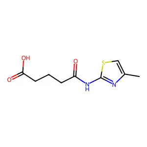 5-[(4-Methyl-1,3-thiazol-2-yl)amino]-5-oxopentanoic acid structure