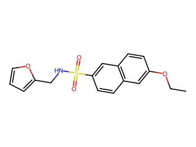 6-Ethoxy-N-(2-furanylmethyl)-2-naphthalenesulfonamide structure
