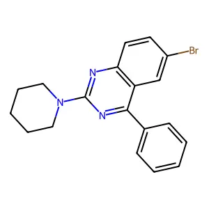 6-Bromo-4-phenyl-2-piperidin-1-ylquinazoline structure