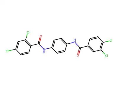 3,4-dichloro-N-[4-[(2,4-dichlorobenzoyl)amino]phenyl]benzamide structure