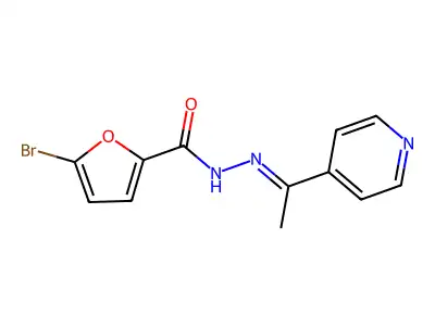 5-bromo-N-(1-pyridin-4-ylethylideneamino)furan-2-carboxamide structure