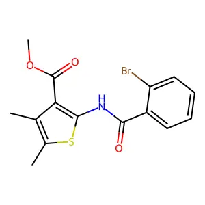 Methyl 2-(2-bromobenzamido)-4,5-dimethylthiophene-3-carboxylate structure