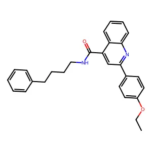 2-(4-ethoxyphenyl)-N-(4-phenylbutyl)quinoline-4-carboxamide structure