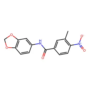N-(1,3-benzodioxol-5-yl)-3-methyl-4-nitrobenzamide structure