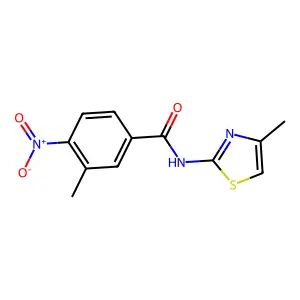 3-methyl-N-(4-methyl-1,3-thiazol-2-yl)-4-nitrobenzamide structure
