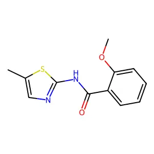2-methoxy-N-(5-methyl-1,3-thiazol-2-yl)benzamide structure