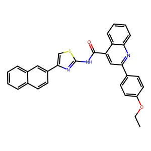 2-(4-ethoxyphenyl)-N-(4-naphthalen-2-yl-1,3-thiazol-2-yl)quinoline-4-carboxamide structure