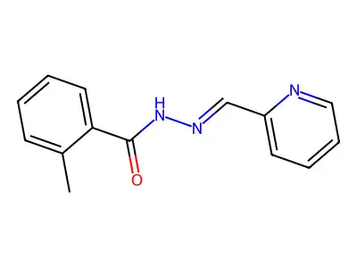 2-甲基-N-(2-吡啶基亚甲基氨基)苯甲酰胺 structure