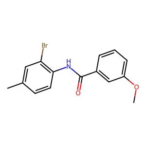 N-(2-bromo-4-methylphenyl)-3-methoxybenzamide structure