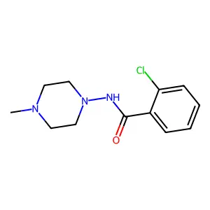 2-chloro-N-(4-methylpiperazin-1-yl)benzamide structure
