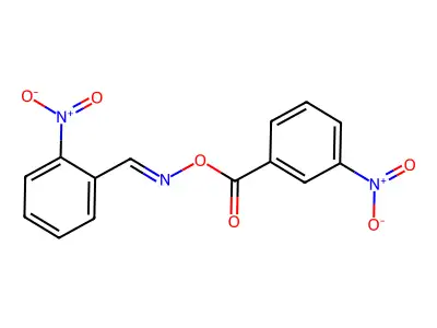 [(2-Nitrophenyl)methylideneamino] 3-nitrobenzoate structure