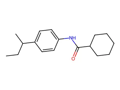 N-[4-(butan-2-yl)phenyl]cyclohexanecarboxamide structure