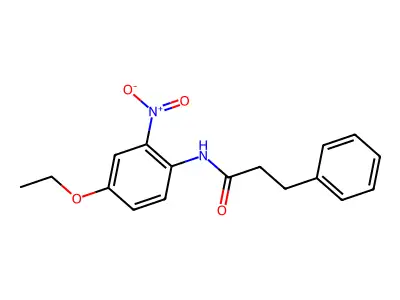 N-(4-ethoxy-2-nitrophenyl)-3-phenylpropanamide structure