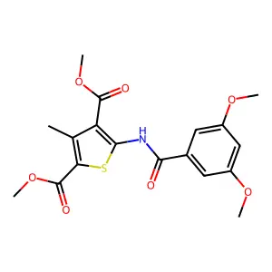 Dimethyl 5-[(3,5-dimethoxybenzoyl)amino]-3-methyl-2,4-thiophenedicarboxylate structure