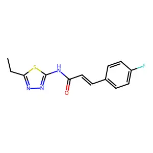 (E)-N-(5-ethyl-1,3,4-thiadiazol-2-yl)-3-(4-fluorophenyl)prop-2-enamide structure