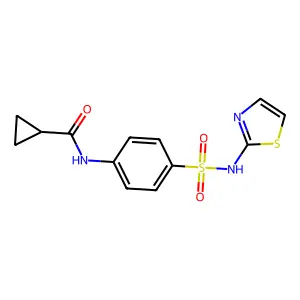 N-[4-(1,3-thiazol-2-ylsulfamoyl)phenyl]cyclopropanecarboxamide structure