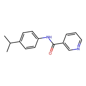N-(4-propan-2-ylphenyl)pyridine-3-carboxamide structure