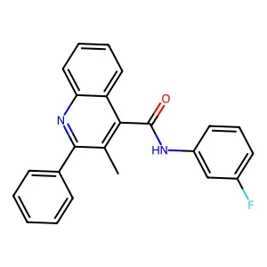 N-(3-Fluorophenyl)-3-methyl-2-phenyl-4-quinolinecarboxamide structure