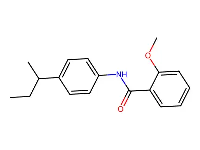 N-[4-(butan-2-yl)phenyl]-2-methoxybenzamide structure