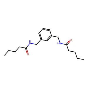 N-[[3-[(pentanoylamino)methyl]phenyl]methyl]pentanamide structure