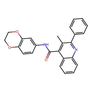 N-(2,3-Dihydro-1,4-benzodioxin-6-yl)-3-methyl-2-phenyl-4-quinolinecarboxamide structure