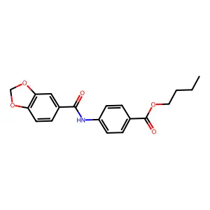 Butyl 4-[(1,3-benzodioxol-5-ylcarbonyl)amino]benzoate structure