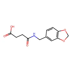 4-(1,3-Benzodioxol-5-ylmethylamino)-4-oxobutanoic acid structure