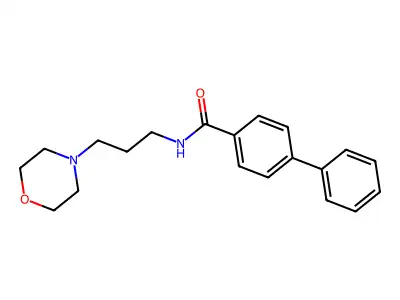 N-(3-morpholin-4-ylpropyl)-4-phenylbenzamide structure