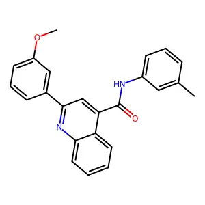 2-(3-methoxyphenyl)-N-(3-methylphenyl)quinoline-4-carboxamide structure