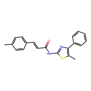 (E)-3-(4-methylphenyl)-N-(5-methyl-4-phenyl-1,3-thiazol-2-yl)prop-2-enamide structure